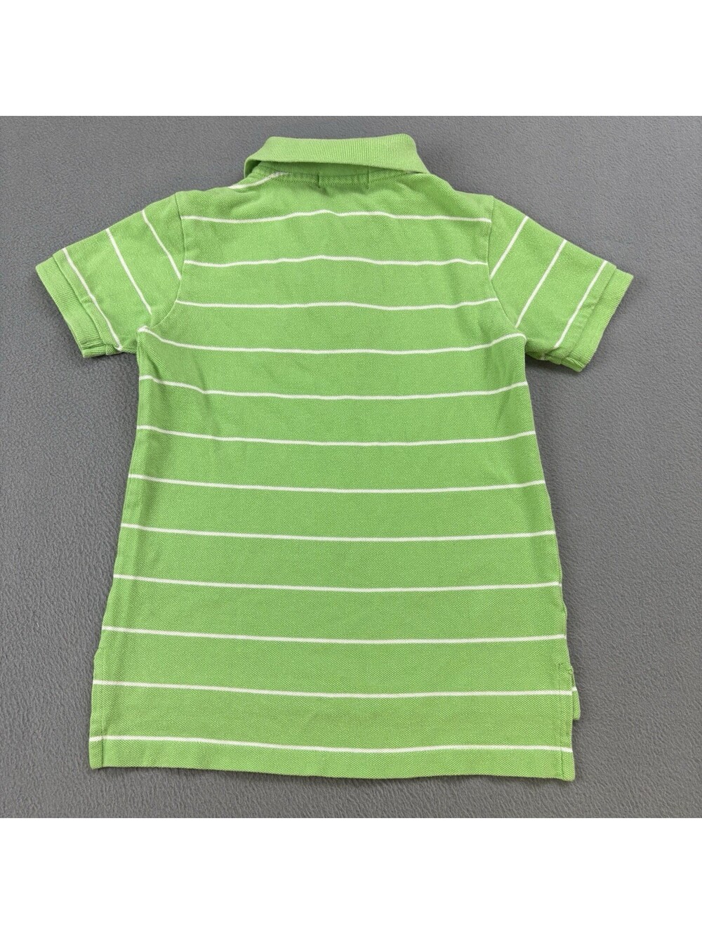Vintage Polo Ralph Lauren Striped Polo Shirt Kids Size 6 Green - Picture 2 of 7